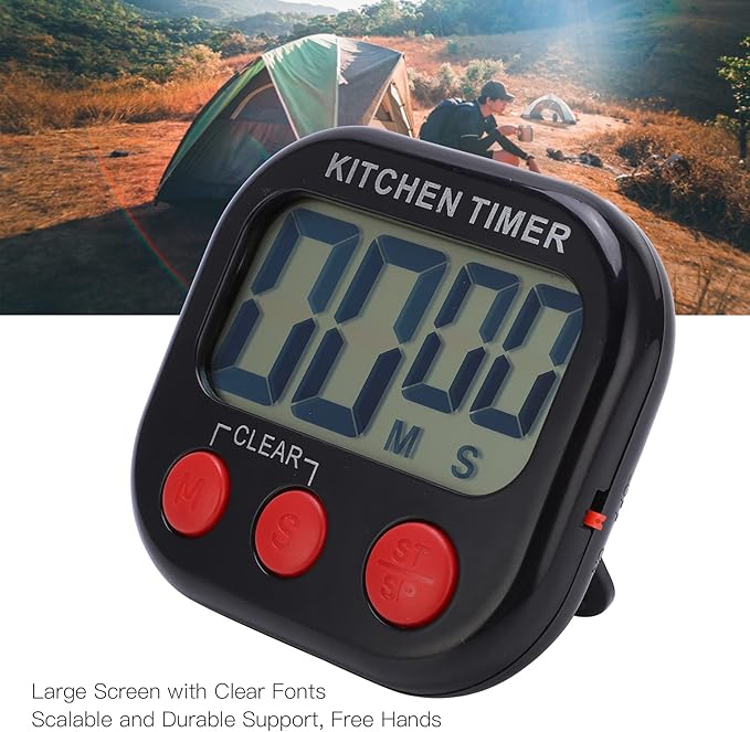 Digital Large Clear Multifunctional Space Saving Convenient Durable Portable Reliable Stopwatch Reminder for Hair Color Processing,Kitchen Timer, Cooking, Baking, Kitchen Timer, Digital Large Cl