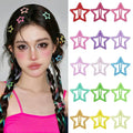 Star Hair Clips Snap Hair Barrettes Non Slip Star Hair Accessories Multiple Colors Metal Hair Clips for Girls Women -15 PCS 1.18"