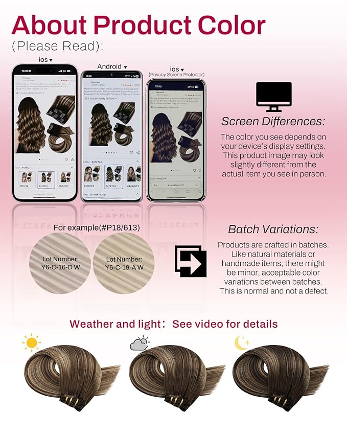 Moresoo Human Hair Clip in Extensions Ombre Dark Brown to Caramel Blonde Hair Extensions Real Human Hair Clip ins Brown to Blonde Balayage for Women Long 120g/7pcs 24 inch