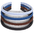 STHUAHE4PC Multicolor Protection Resin Teeth Comb Hair Hoop Hairband Headband Hair Accessories for female by Beauty hair (black+brown+blue+light blue)