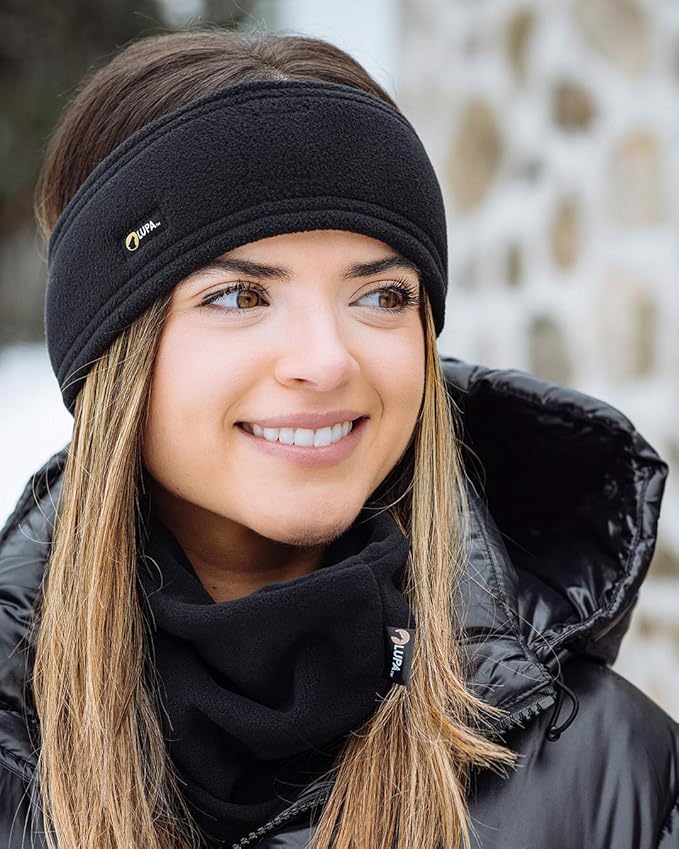 Lupa Unisex Triple-Layer Micro Fleece Headband & Ear Warmer - Black