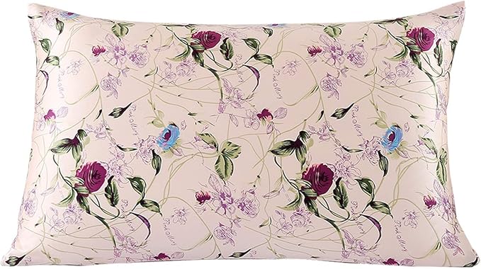 SLPBABY Silk Pillowcase for Hair and Skin with Hidden Zipper Print (King, Pattern1)