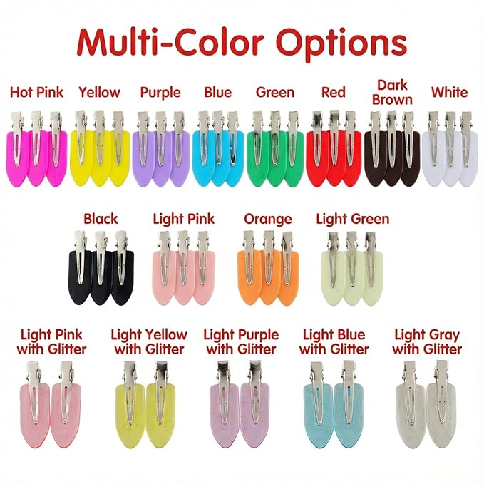 No Crease Hair Clips Makeup Pin Curl Clip Bulk 40Pcs Multicolor No Bend Dent Bang Creaseless Hair Clips for Makeup Application Bangs Hairpin Setting Pins Clip for Women Styling (Turquoise)