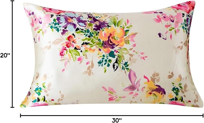 SLPBABY Silk Pillowcase for Hair and Skin with Hidden Zipper Print (Queen, Pattern5)