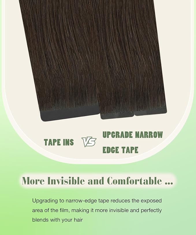 SURNEL 14 inch Tape in Hair Extensions Balayage Color 2 Dark Brown Fading to 6 and 18 Ash Blonde Tape in Hair Extensions Human Hair 20 pcs 50g(#2/6/18-14)