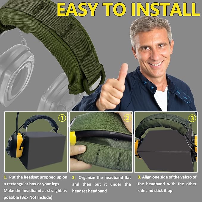 PROHEAR HC01 Headset Cover Tactical Advanced Earmuffs Modular Cover Fit for 3M WorkTunes Peltor Howard Leight Impact Walkers Razor - Green
