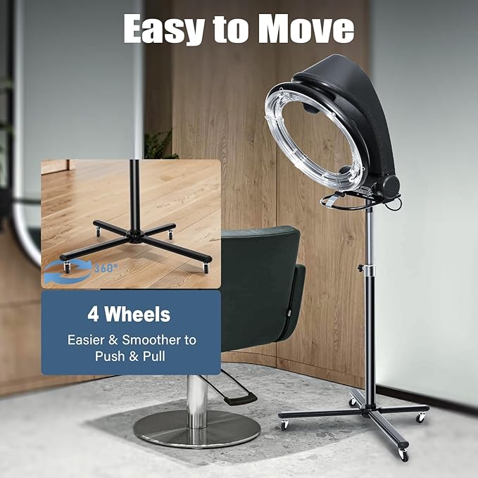 Professional 3-in-1 Orbiting Infrared Hair Dryer & Steamer, Adjustable Height Color Processor Salon Drying Perming Machine with 360° Rotation & Digital Display for Hair Care & Styling