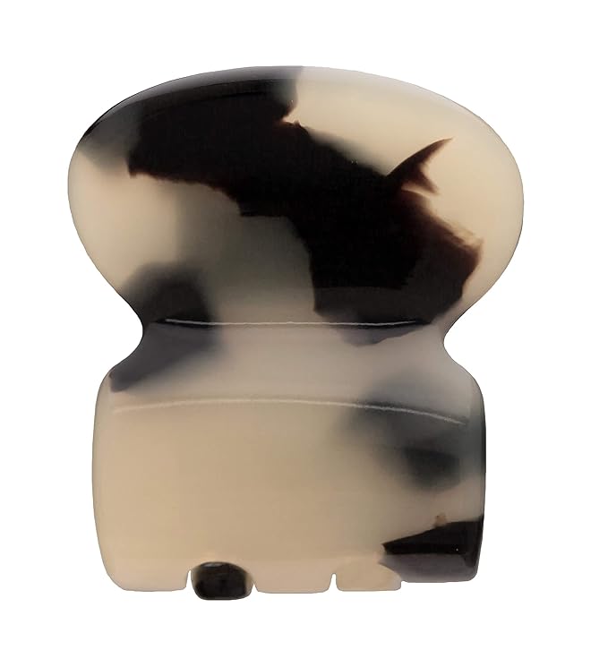 France Luxe Mini Oval Claw Clip, Ivory Tokyo