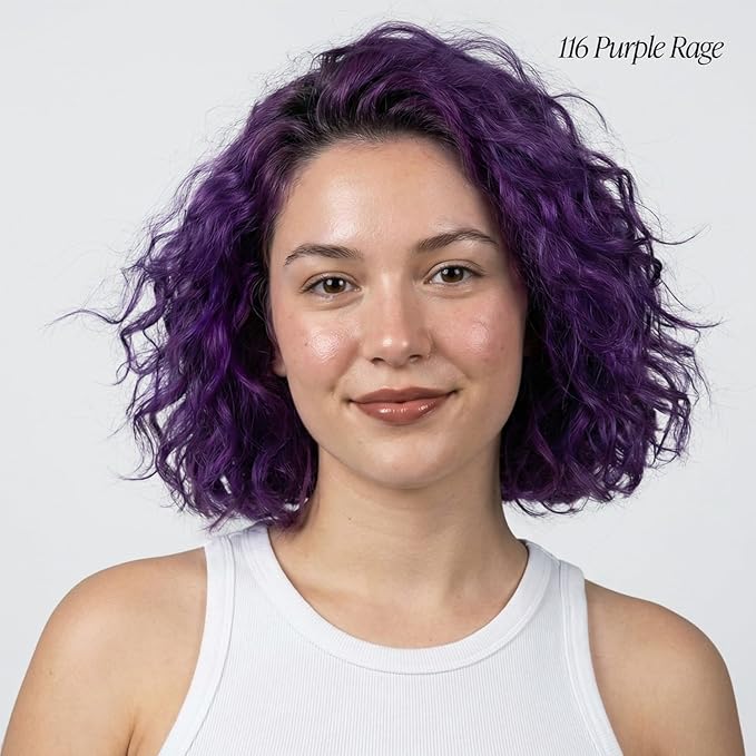 Adore Semi Permanent Hair Color (116 Purple Rage) | Vegan & Cruelty-Free Purple Hair Dye | No Ammonia, No Peroxide, No Alcohol | 4 Fl Oz (Pack of 1)
