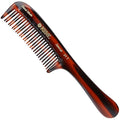 Kent 21T Large Hair Detangling Comb, Double Teeth Wide Tooth Comb for Curly Wavy Hair, Saw-Cut and Handmade (7.5")