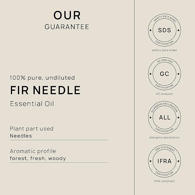 VINEVIDA Fir Needle Essential Oil - Gallon Fir Needle Oil Undiluted - Bulk Gallon Essential Oil Soap Making Safe Skin - DIY Candle Scents Candlemaking Scents - 8 lbs Fir Needle Oil 3948.87 ml