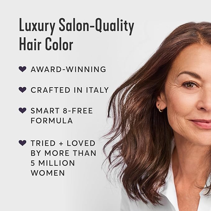 Madison Reed Radiant Hair Color Kit - 6NAV Medium Cool Brown (Siena Brown), Dimensional Gray Hair Blending Permanent Hair Dye, PPD-Free & Ammonia-Free, 2 Pack