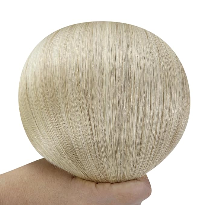 YoungSee Blonde Hair Extensions Clip ins Ombre Ash Blonde Mix Platinum Blond Clip in Hair Extensions Real Human Hair Balayage Clip in Hair Extension Human Hair for Natural Look 7pcs 120g 20inch