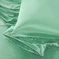Aormenzy Satin Pillow Cases for Women Queen Size Set of 2, Mint Green Satin Pillowcase for Hair with Envelope Closure Silky Pillow Covers Wrinkle, Fade Resistant (20x30 Inches)
