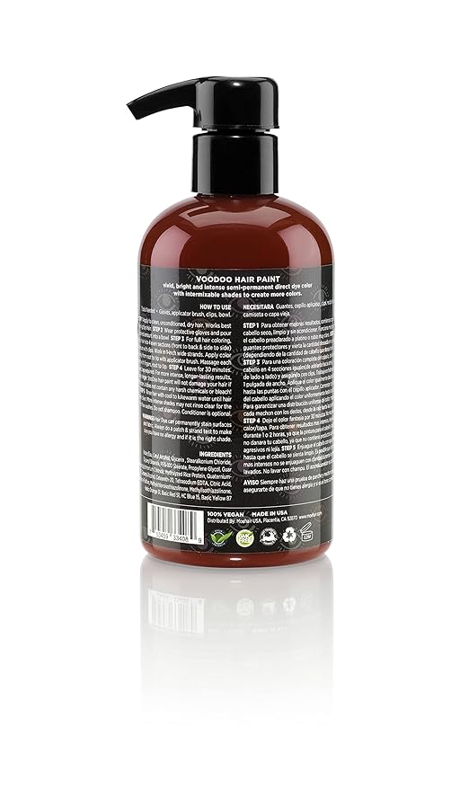 MOEHAIR Semi-Permanent Hair Color | Cowboy Copper Hair Dye 8 Oz | No Ammonia, Sulfate or Paraben | Vegan & Cruelty-Free | Voodoo Venetian Red Copper Hair Color | Gentle, Non-Drippy & Intermixable