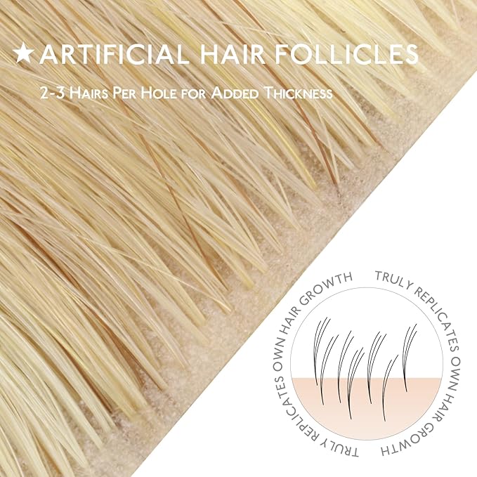 WENNALIFE Invisi Edge & Classic Seamless Clip in Hair Extensions Real Human Hair, 18 Inch 130 7pcs Light Blonde Highlighted Golden Blonde Hair Extensions for Women Invisible Straight Injection