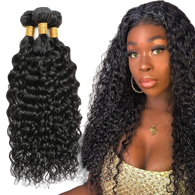 Bundles Human Hair Color 1B Kinky Curly Bundle 20 22 24 Inch Niegmeag Brazilian Virgin Remy Hair Extensions Double Weft Natural Black Kinky Curly Bundle Hair Weave