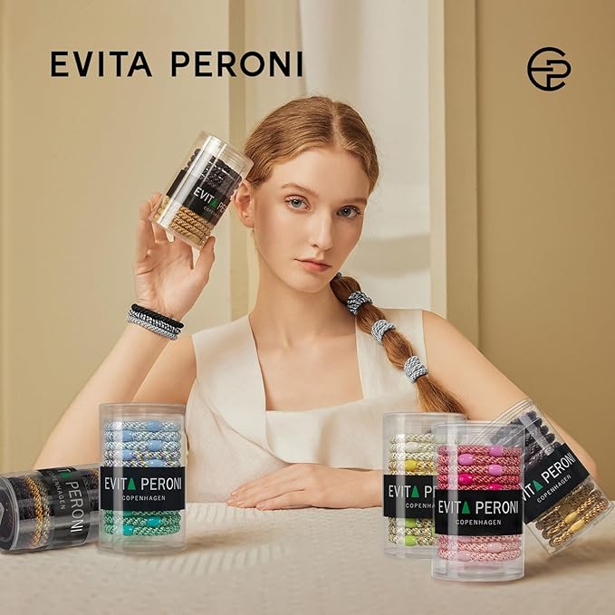 EVITA PERONI 12 Pcs Hair Ties, High Elastic Ponytail Holders, Hair Ties No Damage for Thick Curly Hair Women Men (Lemon Zest)
