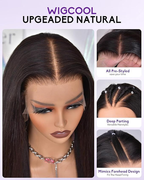 13x6 Lace Front Wigs Human Hair 180 Density Straight Transparent Lace Front Wigs Human Hair Pre Plucked Wigs for Women Glueless Wigs No Synthetic Blend Triple Lifespan 3X 20inch