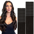VINBAO 60g Invisi Edge Tape in Extensions Human Hair 22in 20pcs Darkest Brown Pro Invisible Hair Extensions Real Human Hair Seamless Natural Blend 22inch #2