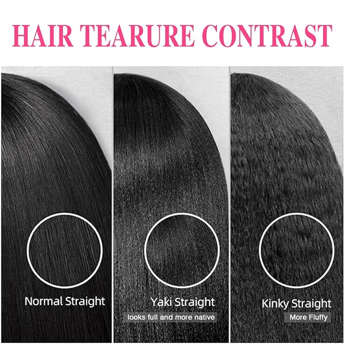 Seamless PU Yaki Straight Clip in Hair Extensions Real Human Hair For Women Invisible Yaki Straight Clip ins (18inch,#1B)