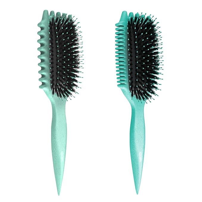 Bounce Curl Teal Volume EdgeLift & Teal Define EdgeLift Brush Bundle for Curly Hair