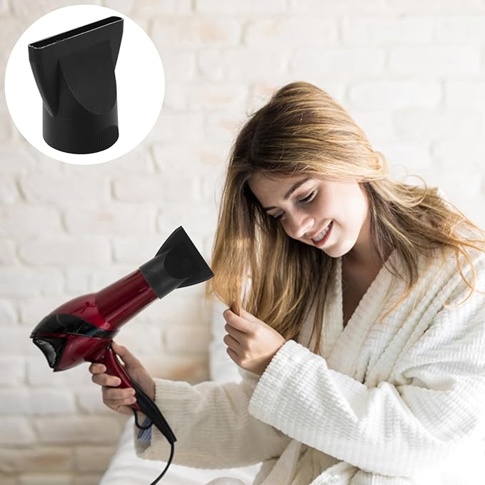 Beaupretty 2pcs Universal Hair Dryer Nozzle Attachment For Salon Styling Concentrator And Diffuser Tips For Blow Dryers For Curly Hair Hairdressing Accessories Black