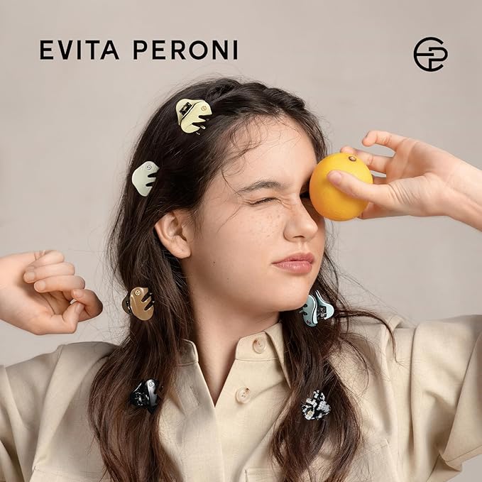 EVITA PERONI Small Hair Clips, Mini Hair Clip for Hair, Little Tiny Claw Clips for Women Girls Half Updo, Straw Yellow