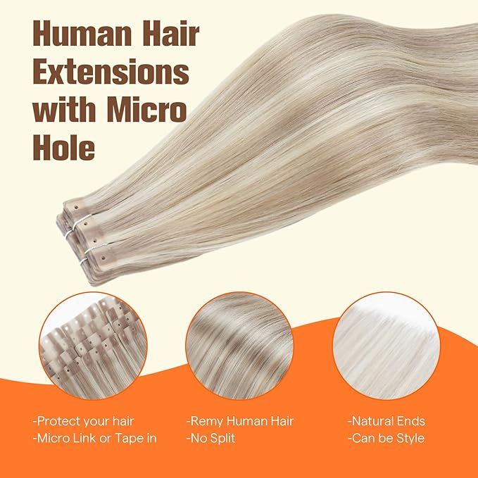 Full Shine Tape in Extensions Human Hair Color Ash Blonde Highlight Blonde 20PCS 50G Tape Extensions Human Hair 20INCH Tape ins Beads Bonded Seamless Remy Hair Extensions Seamless