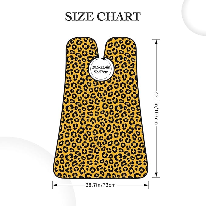 Men's Shaving Accessory Wild Animal Cheetah Leopard Print Yellow, Waterproof Beard Apron with Hair Catcher & Suction Cups