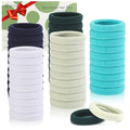 Bessrung 100 PCS Seamless Nylon Hair Ties, No Damage Elastics Hair Ties for Women Girls, Soft Stretchy Ponytail Holders for Thin Thick Hair, Snag-Free Hair Bands Christmas Gift(Gradient Blue)