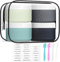 Silicone Cream Jars, BPA Free, TSA Approved 1.3oz Travel Size Containers, Leak-proof, 40ML, Black