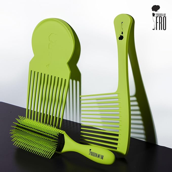 Pardon My Fro Hair Pick - Afro Pick for Curly Hair - Frizz-Free Braid & Twist Styling