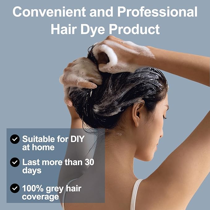 Hair Dye, Hair Dye Shampoo for Women & Men, Color Shampoo Hair Dye 16.9 Fl Oz, Safe and Natural Champu Para Canas (Wine Red)