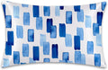 Satin Pillowcase 1 Pack-Modern Style Abstract Blue Silky Pillow Cover for Hair and Skin,Standard Size 20x26 Inch Soft Cooling Printed Pillow Cases with Hidden Zipper,Gifts for Women Men