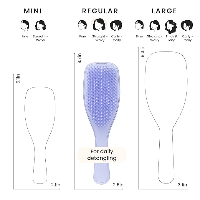 Tangle Teezer Ultimate Detangler Brush for Wet & Dry Hair, Eliminates Knots & Reduces Breakage for All Hair Types, Sweet Lavender