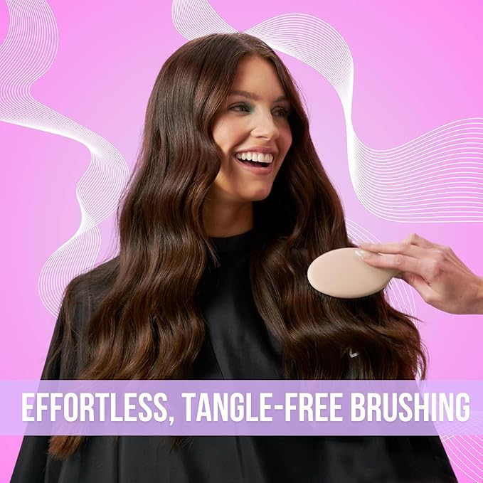 SimplyHair Ultimate Hair Extension Brush & Detangler Anti-Static, Dual Bristle Design, Soft Boar Bristle, Great for All Hair Types & Extensions - Biege Ombre Brush Ideal for Adults & Kids