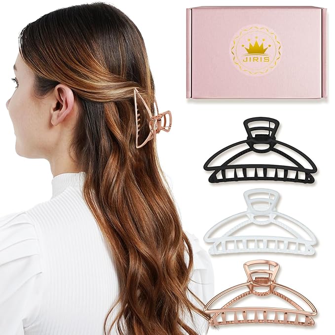 3PCS 3inch Metal Hair Clips,Metal Hair Claw Clips For Women,Hair Catch Barrette Jaw Clamp,Half Bun Hairpins for Everyday Use.(Set2)