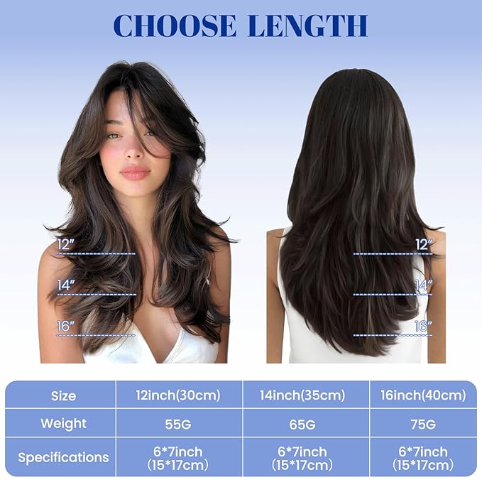 WORLDSTAR Hair Toppers for Women Real Human Hair 150% Density 6 * 7 Inch Base 12Inch 55g #1B/4/27 Natural Black Ombre Brown with Caramel Blonde Clip in Human Topper No Bangs (tp#1B/4/27-12)