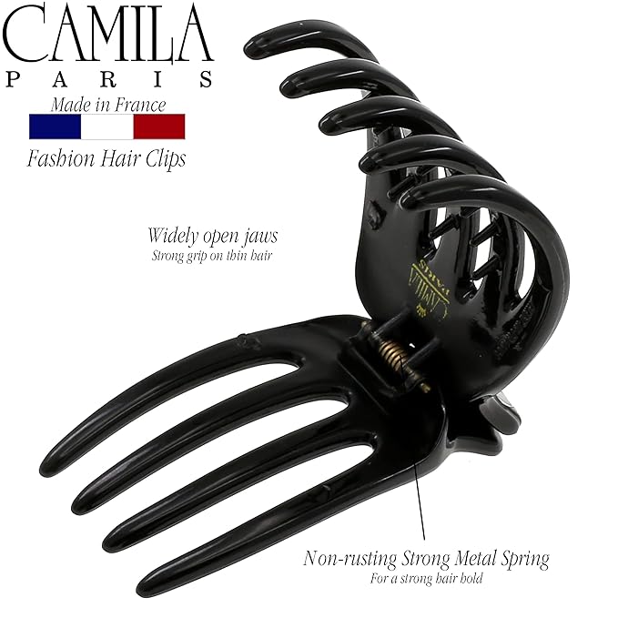 Camila Paris CP3541 French Hair Clip for Women, Hair Side Clips, 2 Inch Girls Hair Claw Clips Jaw Fashion Durable Styling Hair Accessories for Women, Strong Hold No Slip Grip, Made in France