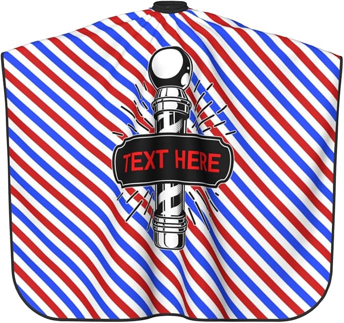 Custom Barber Cape for Men Personalized Professional Hair Cutting Cape with Text for Home Salon Barbershop