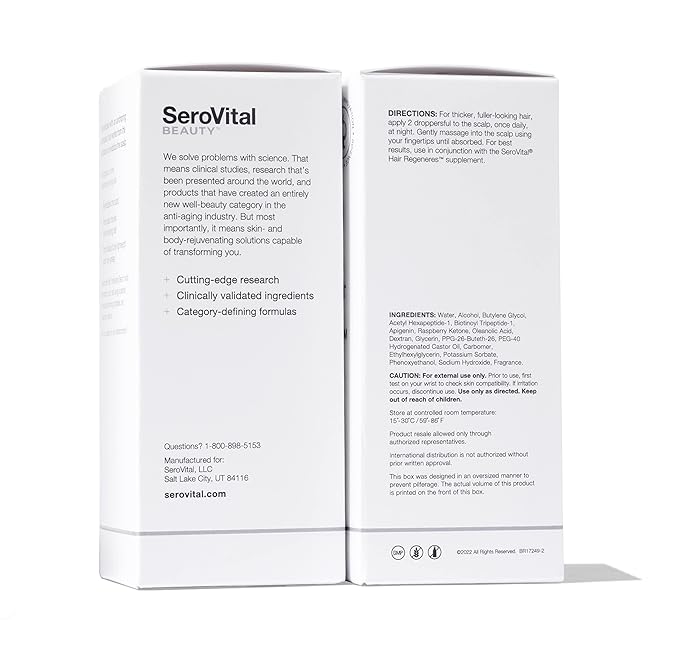 Serovital Advanced Hair Thickening Serum – Revitalize Scalp – Hair Loss Treatment – Scalp Serum Drops – Strengthen Hair