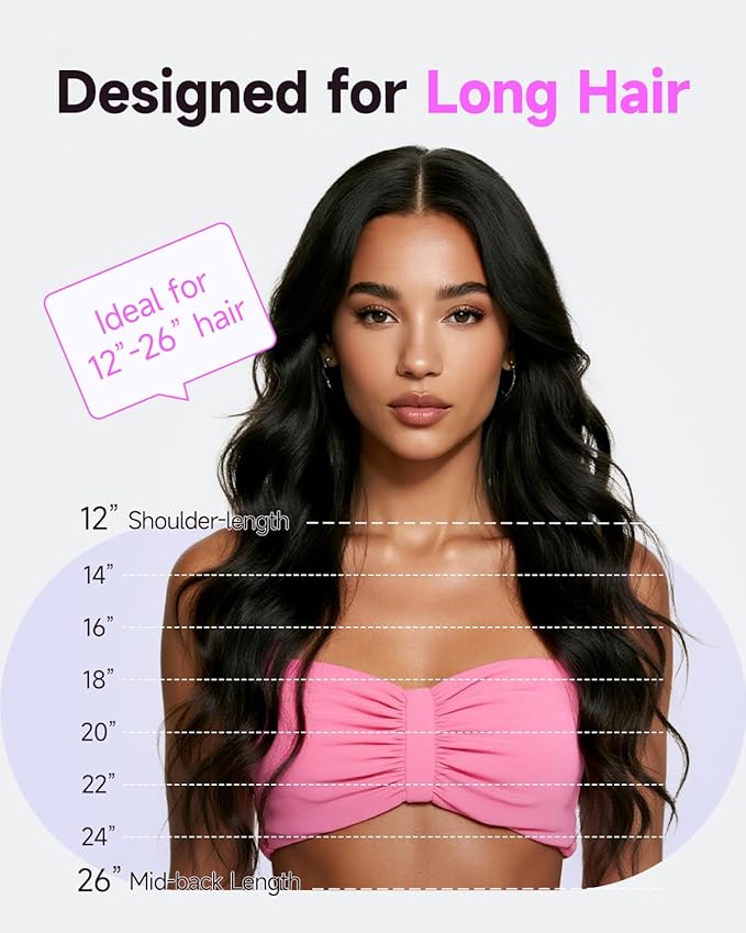 Automatic Hair Curler, 1 1/4 Inch Rotating Curling Iron with 3 Temp, 500 Million Ionic, 2-Way Rotation,10S Fast Heating, Anti-Scald, Anti-Tangle Rotating Curling Wand for Long Hair