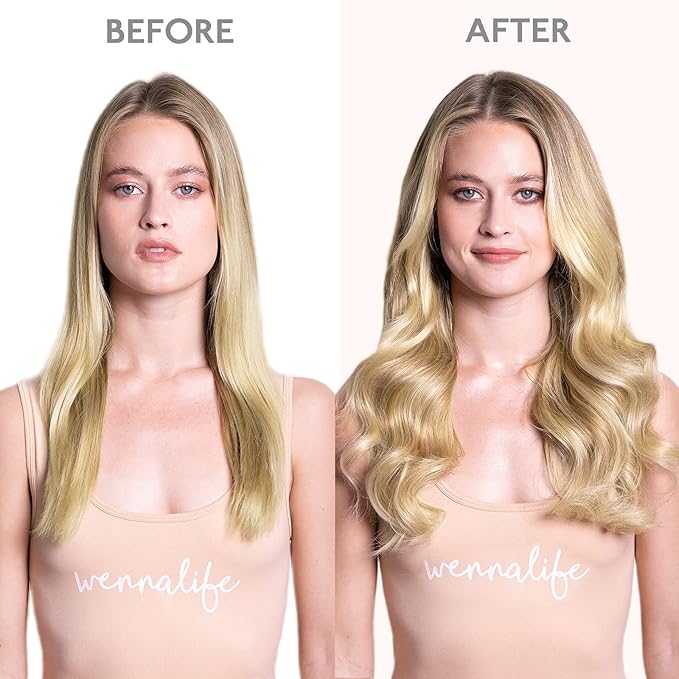 WENNALIFE Clip in Hair Extensions, 150g 22 Inch 9pcs Light Blonde Highlighted Golden Blonde Remy Hair Thicker Double Weft Extensiones De Cabello Humano Con Clip Ins Straight Full Volume