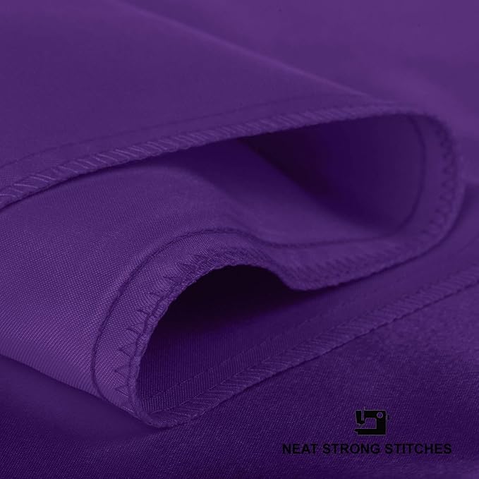 BLISSFORD Purple Satin Pillowcase with Zipper, for Hair and Skin Care, Feels Soft and Cool Like a Silk Pillowcase, Satin Pillow Cases 2 Pack, Slik Pillow Cover, Grape/Purple, King Size - Set of 2