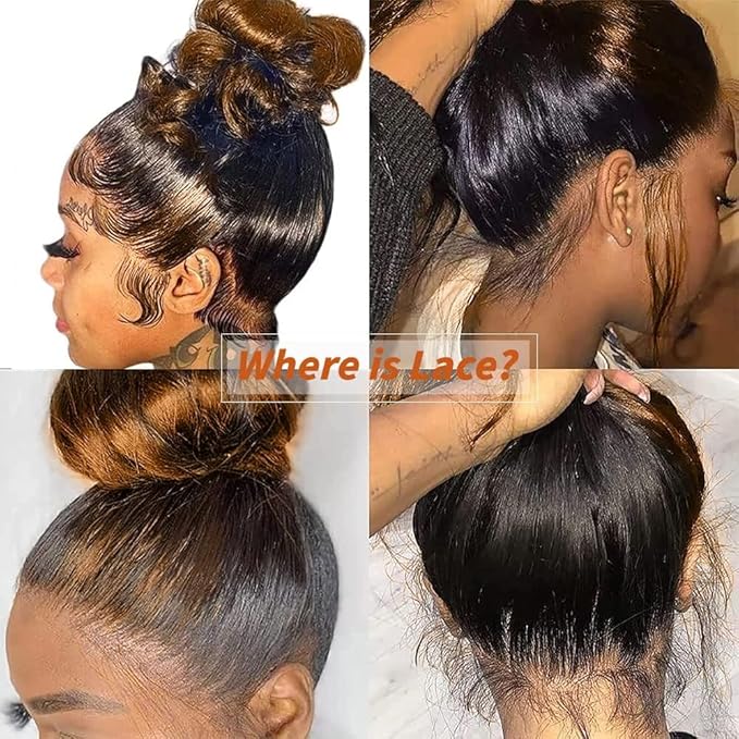 Ombre 360 Lace Front Wigs Human Hair For Women Highlight Honey Lace Wig Glueless Wig With Baby Hairs Body Wave Lace Front Wigs Human Hair (26 inch)