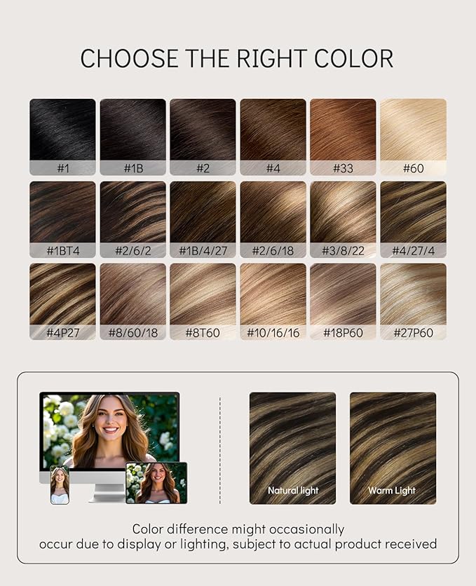 VINBAO Injected Tape in Hair Extensions Balayage Dark Brown Mixed Chestnut Brown 50g 18in 20pcs Invisi Edge Tape in Extensions Human Hair Natural Full 18inch #2/6/2