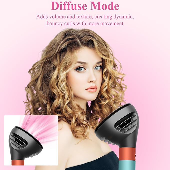 Wave Curl Diffuser for Dyson Airwrap – Dome and Diffuse Modes for Curl Wave Hair, Hair Diffuser Attachment Compatible with Airwrap Styler HS01/05