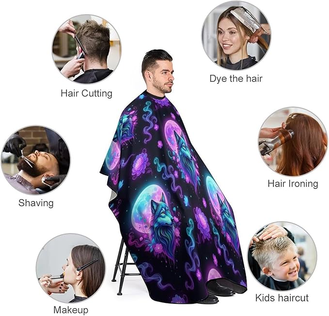 Barber Cape Waterproof Lining Anti Static Design for Salons/Home Use