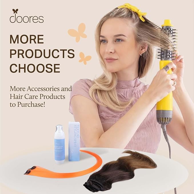 DOORES Human Hair Clip in Extensions, Dark Blonde Highlighted Bleach Blonde 22 Inch 110g 7pcs, Seamless Clip in Hair Extensions Real Human Hair Skin Weft Remy Straight Hair Invisi Edge Hair Extensions